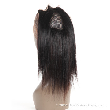 Pre Plucked 360 Lace Frontal Closure with Bundles with Baby Hair 360 Frontal Brazilian Hair 10-22inch
